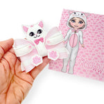 Kylie the Kitten Bow Hug Wrap Around & Pops Feltie Set - Eliza Henri