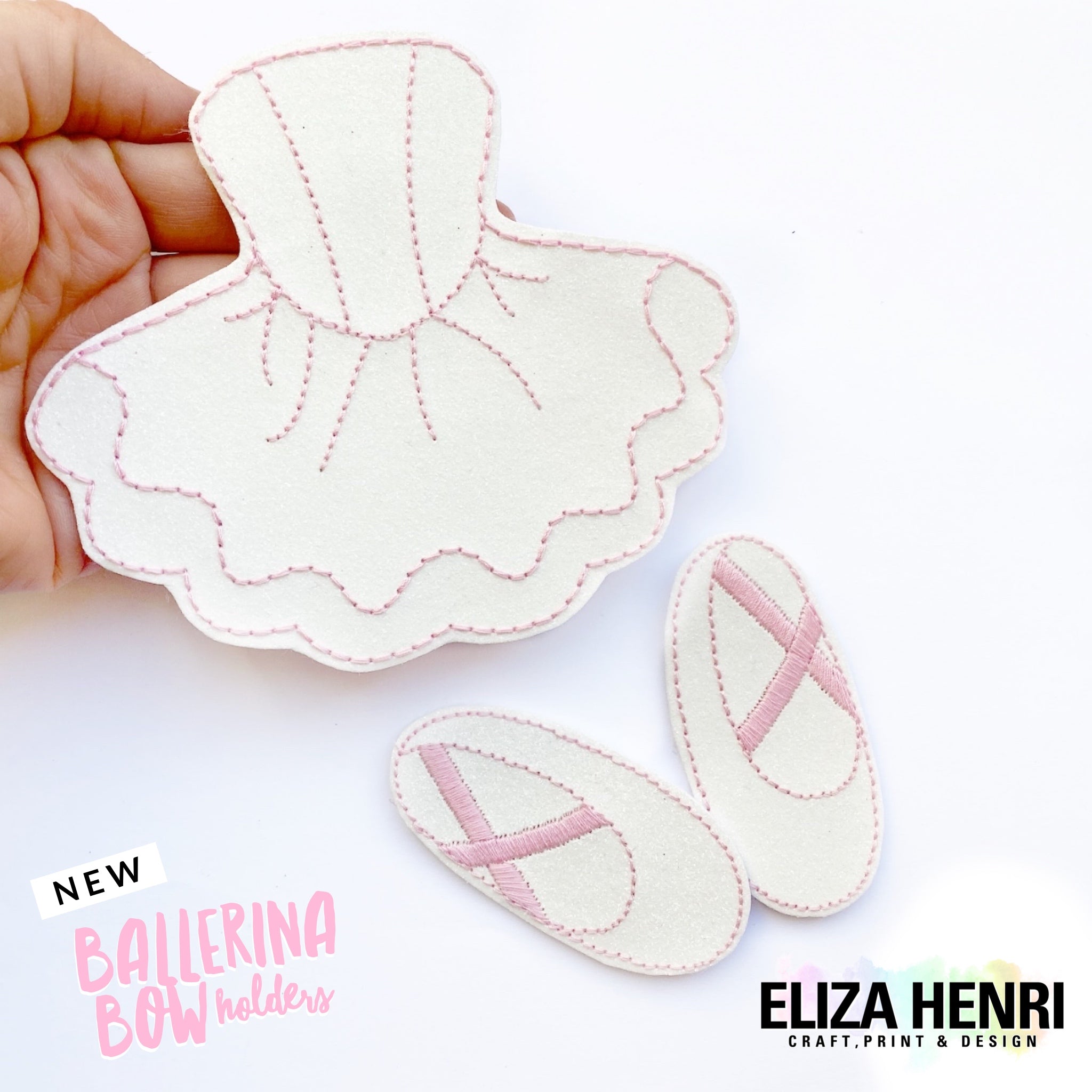 Make your own Bow Holder- DIY Little Ballerina Bow Holder Felties - Eliza Henri