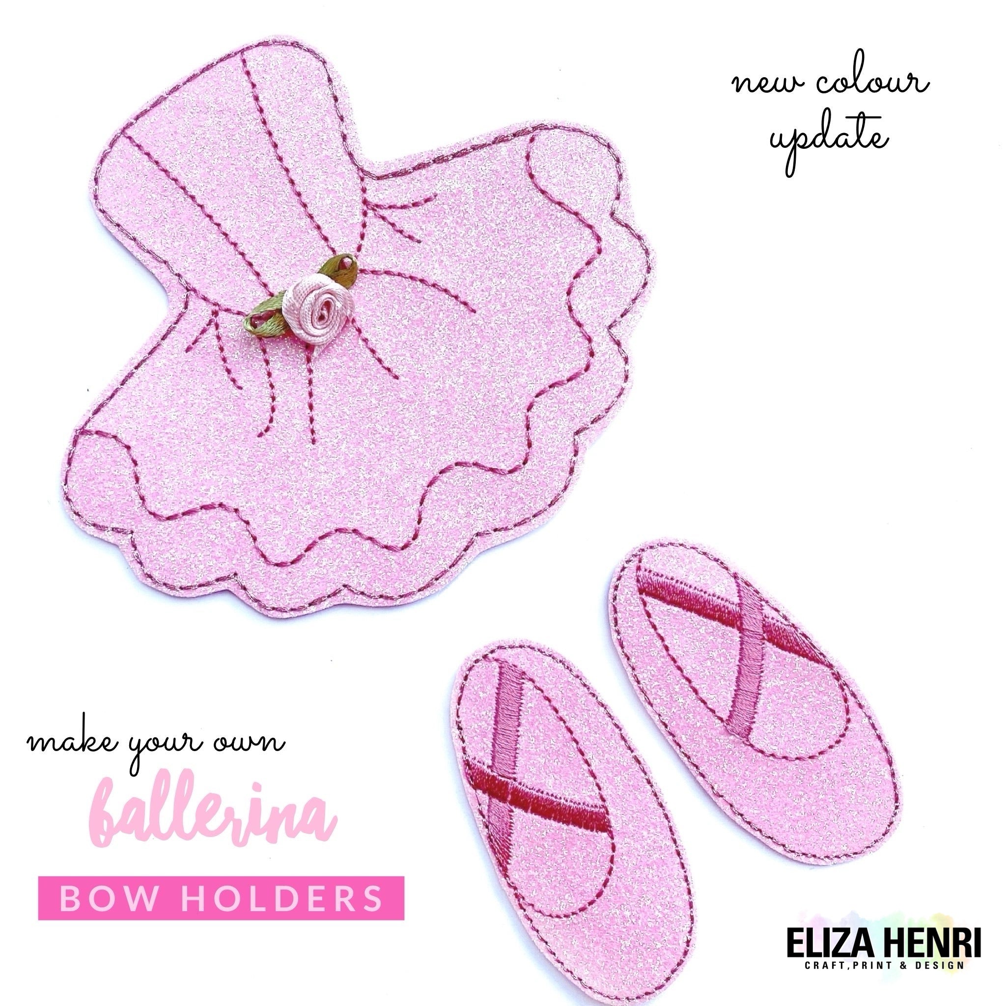 Make your own Bow Holder- DIY Little Ballerina Bow Holder Felties - Eliza Henri