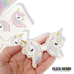 New 2-in-1 Bow Toppers & Bow Tails- Unicorn Twin Sisters Bow Felties - Eliza Henri