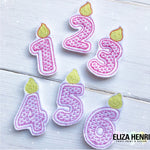 Birthday Candle Number Felties - Eliza Henri