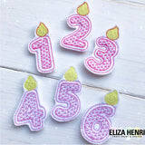 Birthday Candle Number Felties - Eliza Henri