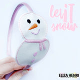 Girly Glitter Snowman Headband Slider Felties - Eliza Henri