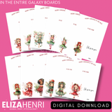 In the Entire Galaxy Christmas Fairy Printable Boards Digital Download- 12 Designs - Eliza Henri