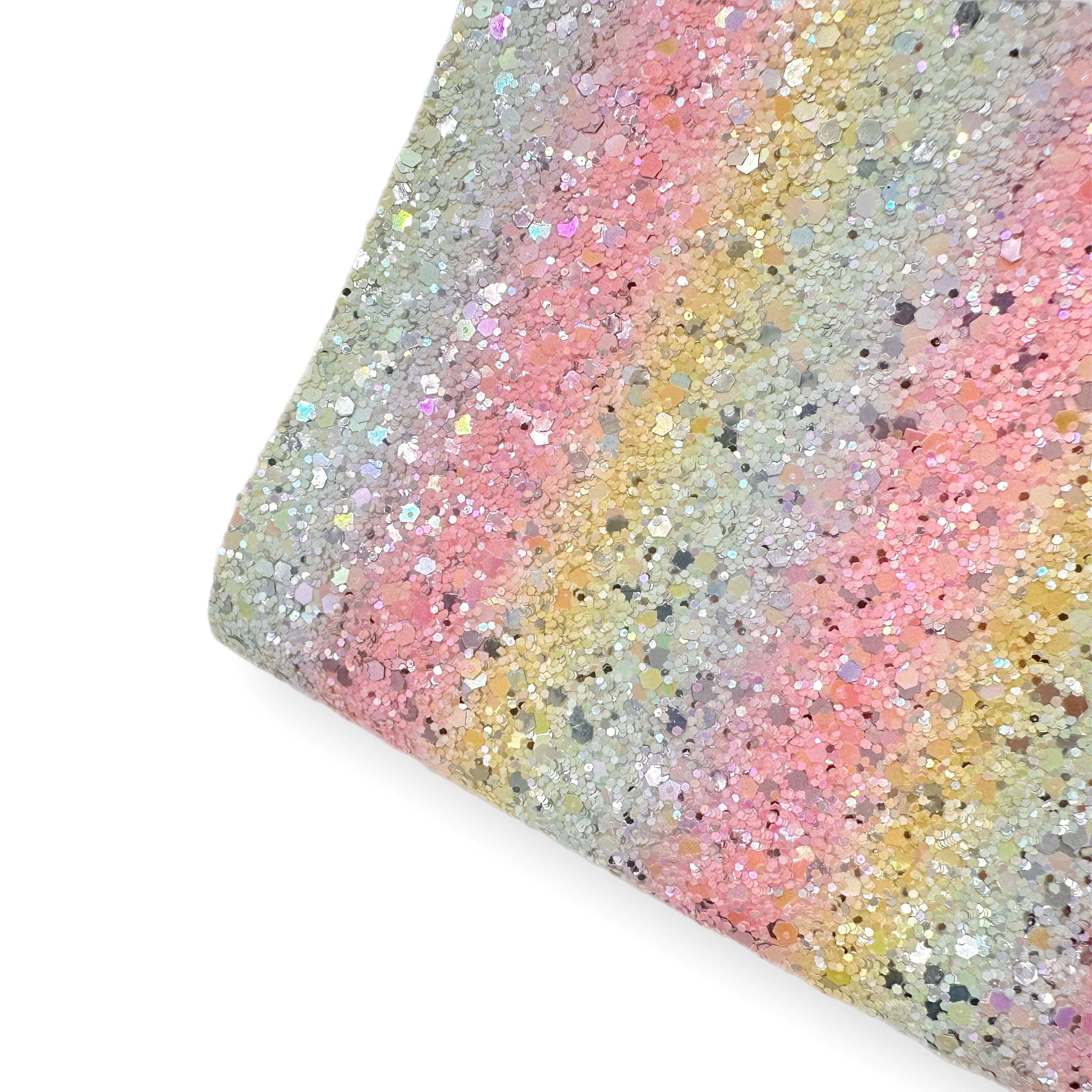 Pastel Rainbow Sparkles Premium Felted Glitter Fabric - Eliza Henri