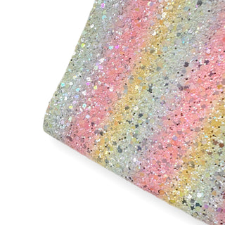 Pastel Rainbow Sparkles Premium Felted Glitter Fabric - Eliza Henri