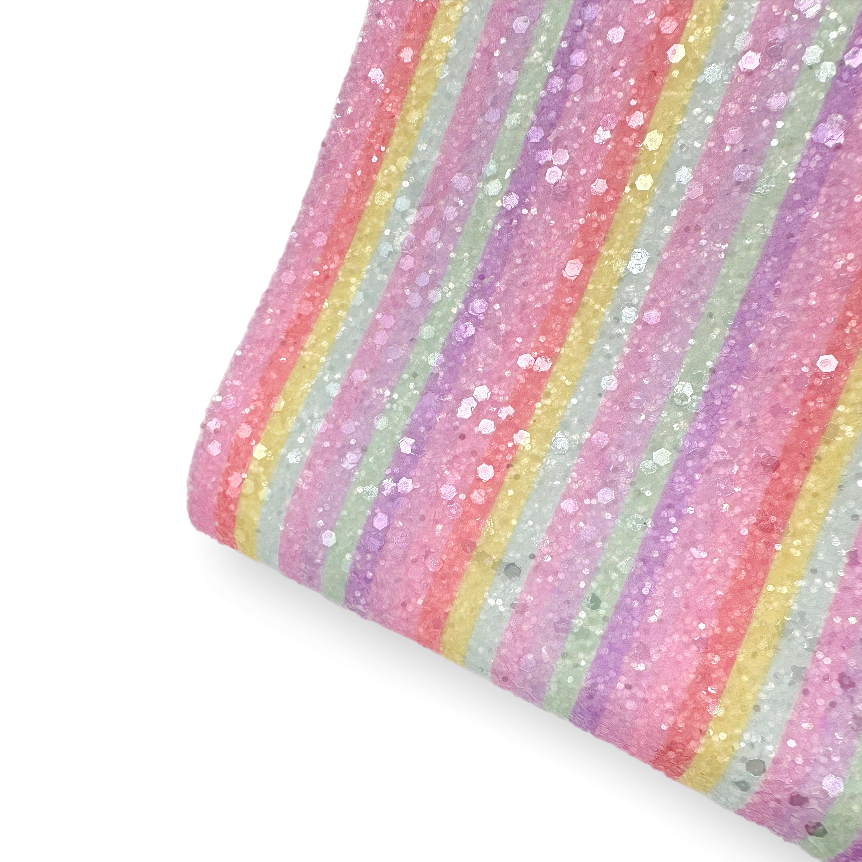 Fun Fair Stripes Premium Felted Glitter Fabric - Eliza Henri