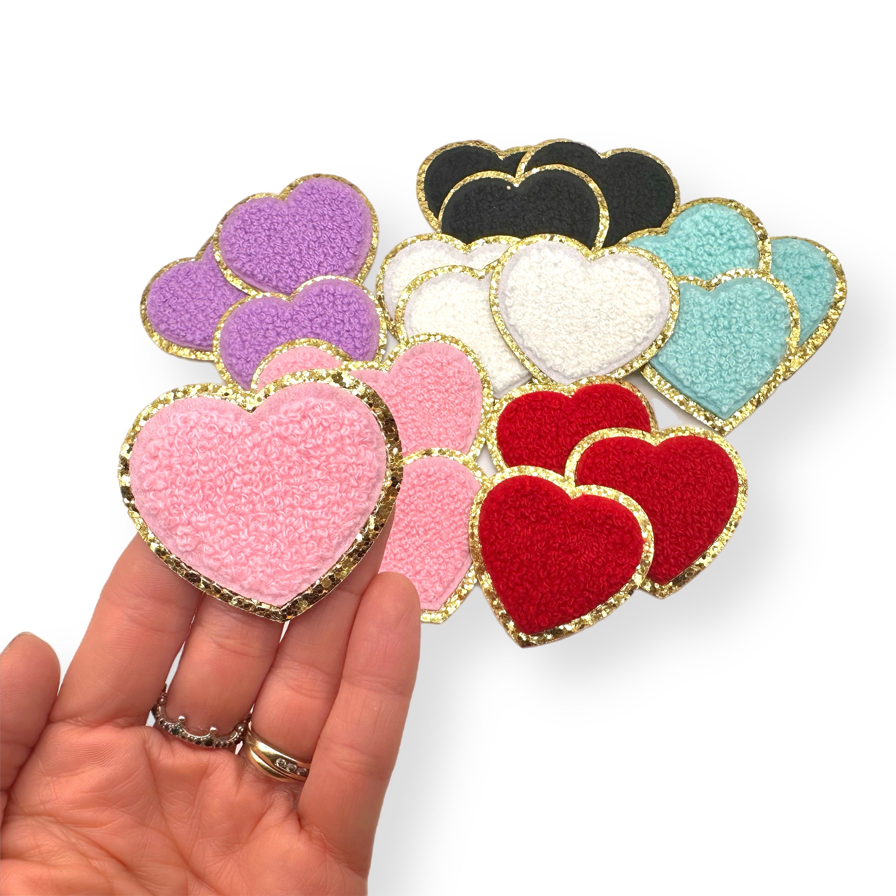 Heart Shaped Chenille Patches - Eliza Henri