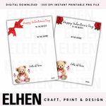 Roses & Ribbons Valentines Teddy In the Entire Galaxy Board Digital Download- 2 Designs - Eliza Henri