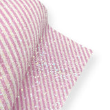 PINK CANDY STRIPES CHUNKY GLITTER FABRIC - Eliza Henri