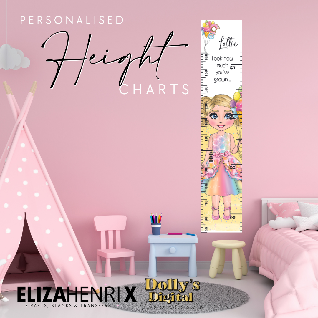 Ice Cream Girl Height Charts (Personalised Options) - Eliza Henri