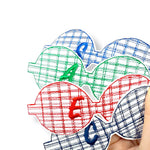 GINGHAM EMBROIDERED DIY HAIR BOW LOOPS 3.5'' - Eliza Henri