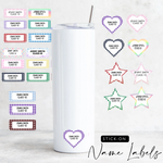 Girls Custom Permanent Vinyl Name Labels- Stick On Transfers- MUST BE ORDERED SEPARATELY OR WILL DELAY YOUR ORDER - Eliza Henri