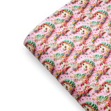Pastel Fairytale Unicorn 3D Premium Faux Leather Fabric