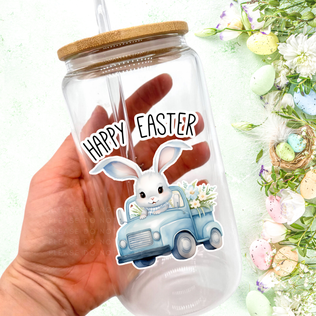 Happy Easter Bunny Boy Vinyl Decal - Eliza Henri