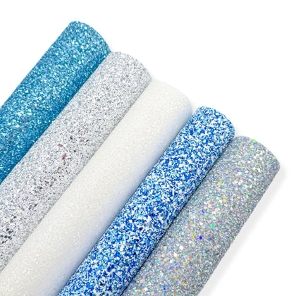 Winter Sparkles Lux Premium Chunky Glitter Fabric Collection- 5 colours