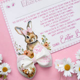PINK PERSONALISED EASTER BUNNY LETTER FAUX LEATHER DIY PINCH HAIR BOWS - Eliza Henri