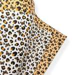 BROWN BUTTERFLY LEOPARD PREMIUM FAUX LEATHER FABRICS - Eliza Henri