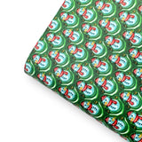Puffy Snowman Premium Faux Leather Fabric Sheets - Eliza Henri