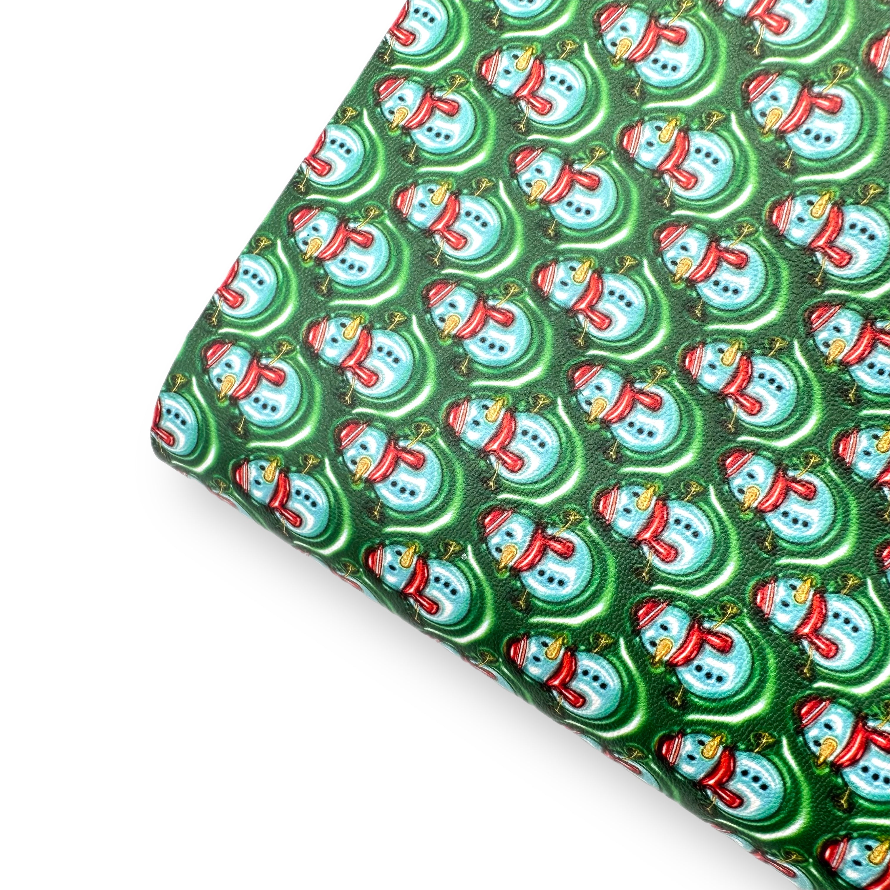 Puffy Snowman Premium Faux Leather Fabric Sheets - Eliza Henri