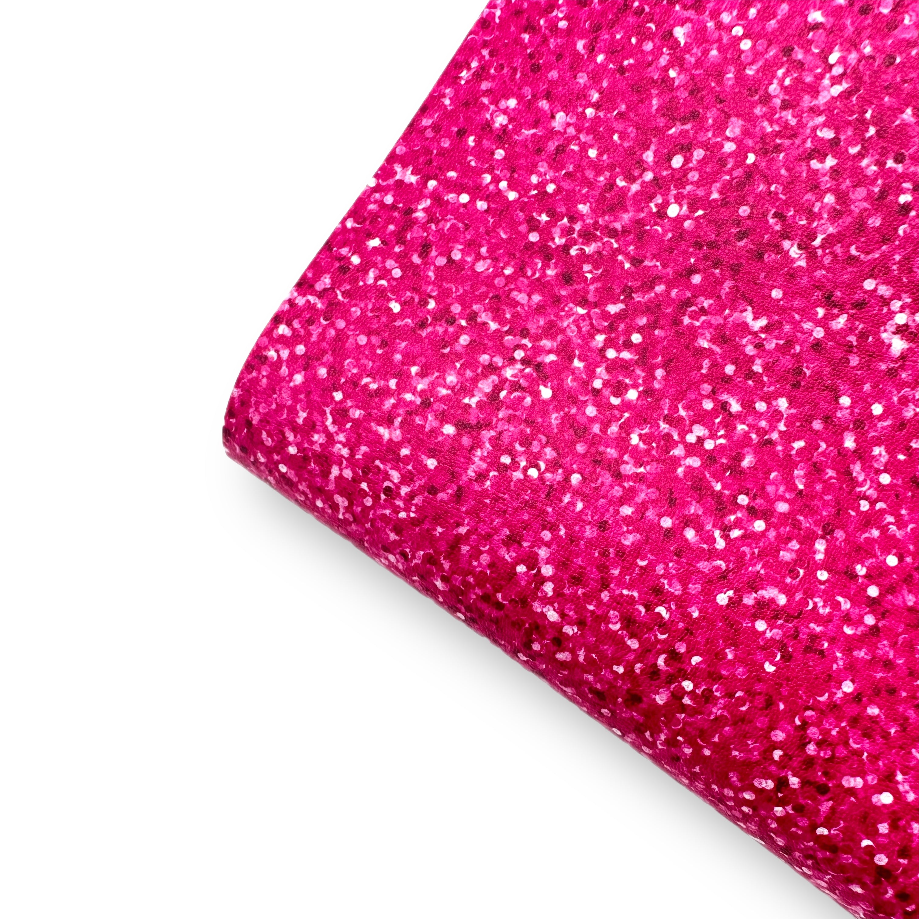 Hot Pink Faux Glitter Effect Premium Faux Leather Fabric Sheets - Eliza Henri