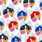 School Colour Pencil Party Pinch Bows Faux Leather DIY Cut Out Fabric Sheet Kit - Eliza Henri