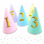 Birthday Number Pastel & Gold Age Embroidered Hats - Eliza Henri