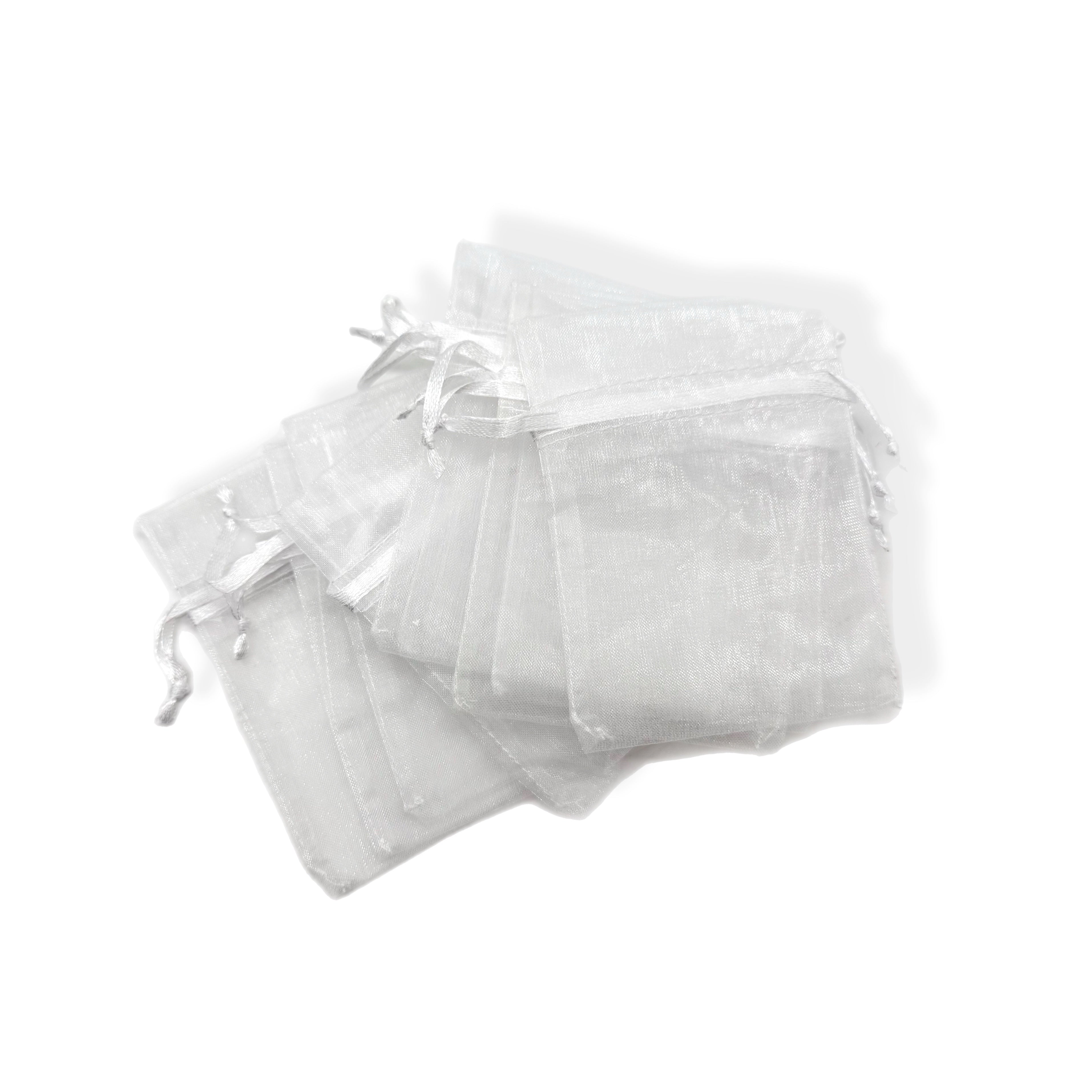 WHITE ORGANZA BAG- 7.5cm x 10cm - Eliza Henri