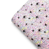 Pastel Galaxy Spider Webs Premium Faux Leather Fabric Sheets - Eliza Henri