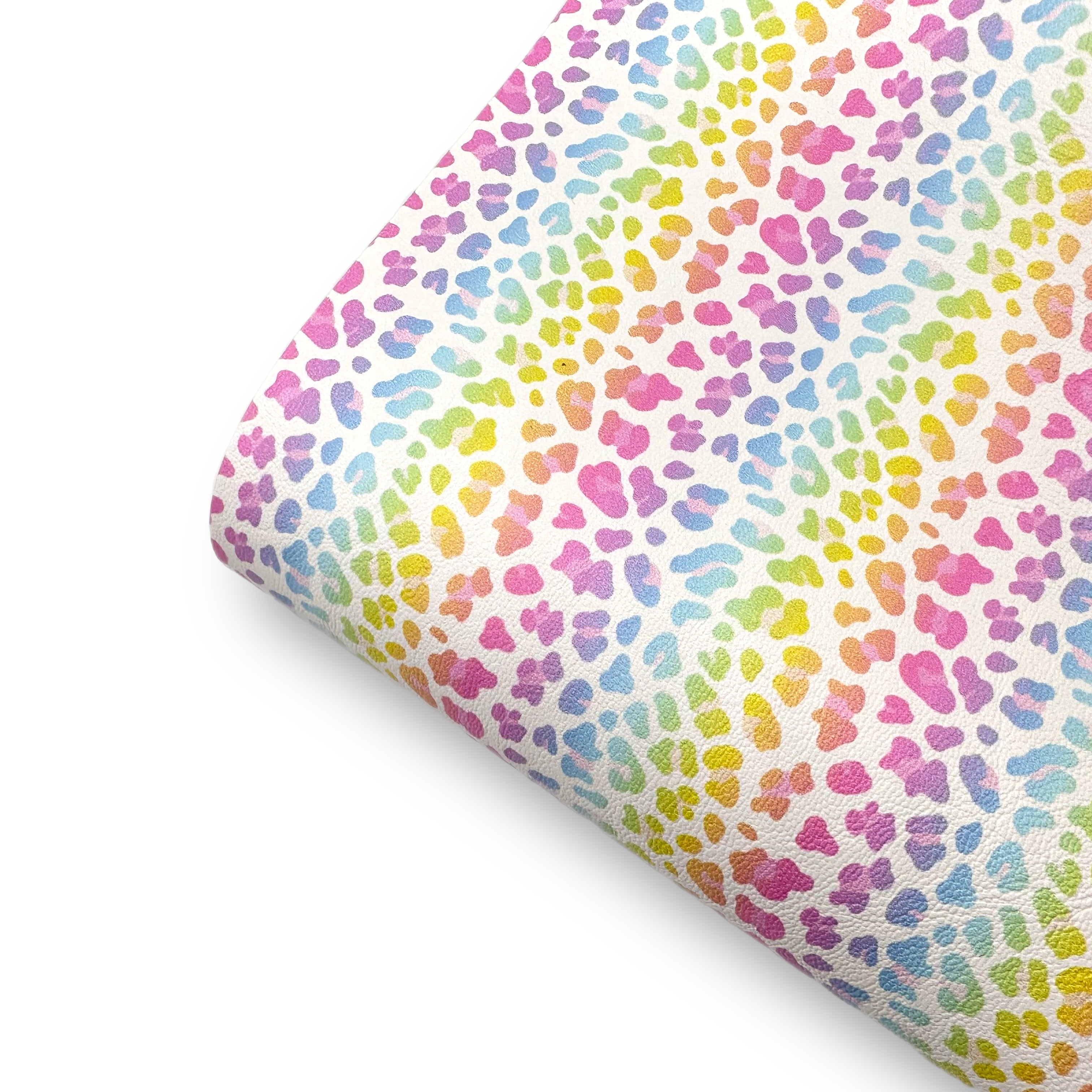 Pastel Ombre Leopard Print Premium Faux Leather Fabric Sheets - Eliza Henri