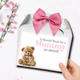 SPECIAL TREAT MOTHERS DAY PINK STRIPE TREAT BOX LABELS- SOLVENT DECAL