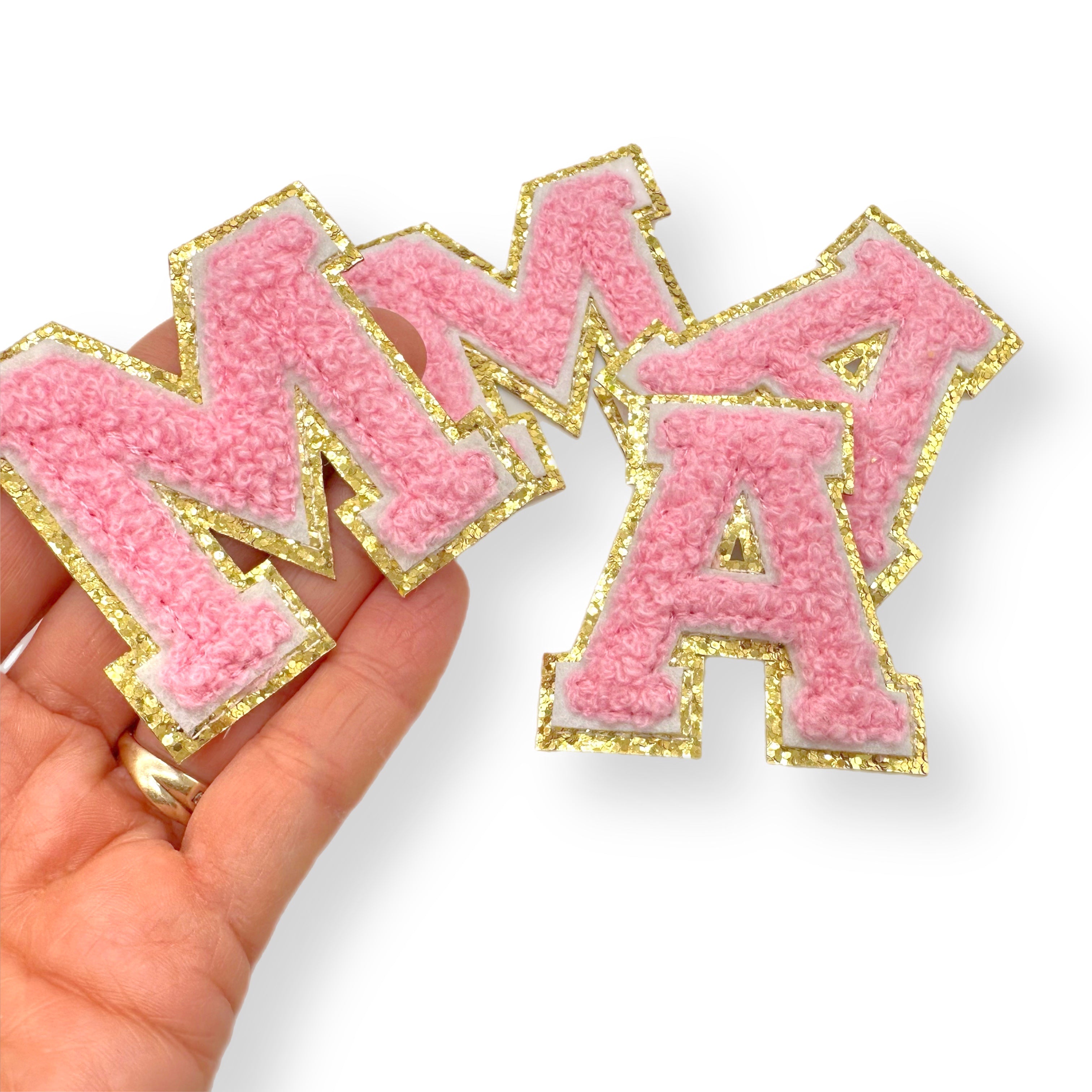 Pink Letters Chenille Patches - Eliza Henri
