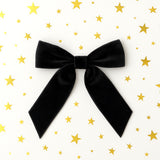 BLACK VELVET BOWS- 4.5''