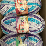 JOBLOT- 3 X 100 gram balls OF Iceberg Robin Paintbox Doublek Knit Supersoft Wool