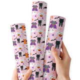 Halloween Kitties | Premium Faux Leather Fabric