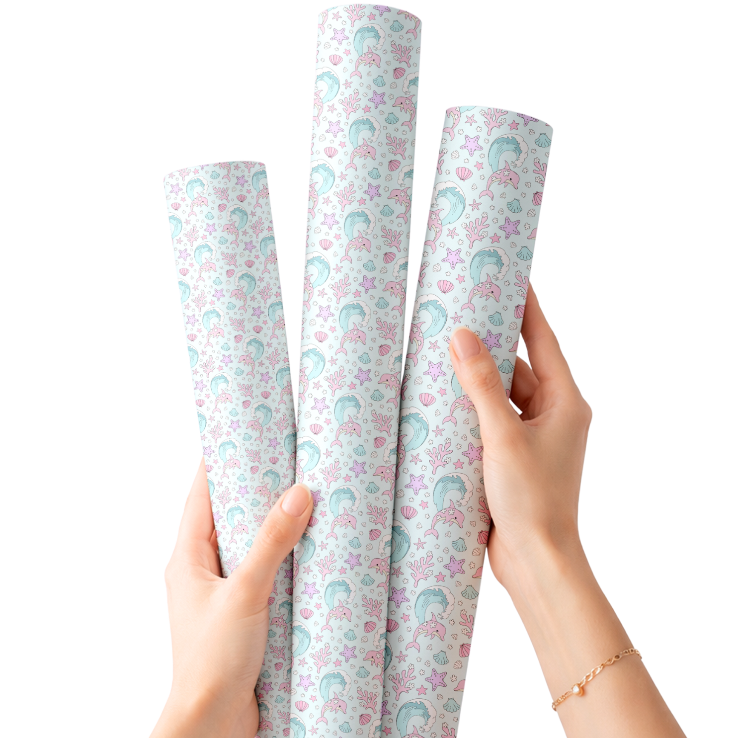 DOLPHIN DAYDREAM | PREMIUM FAUX LEATHER FABRIC - Eliza Henri
