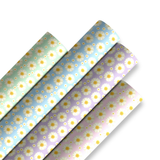 LAZY DAISY FAUX LEATHER FABRIC- QUAD SET