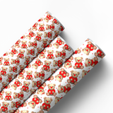 RED NOSE TEDDY BEAR | PREMIUM FAUX LEATHER FABRIC