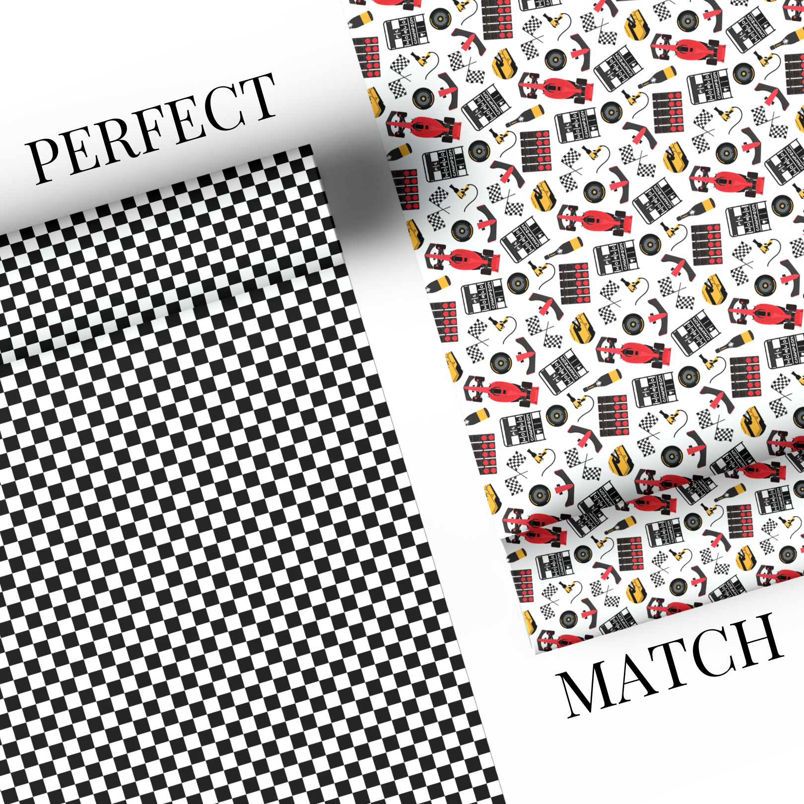 F1 RACE DAY | PERFECT MATCH PREMIUM FAUX LEATHER FABRIC DUO - Eliza Henri