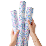 FORGET ME NOT FLORAL | PREMIUM FAUX LEATHER FABRIC
