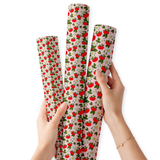STRAWBERRY FLOWERS | PREMIUM FAUX LEATHER FABRIC
