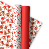 RED NOSE TEDDY FAUX LEATHER FABRIC- TRIO SET - Eliza Henri