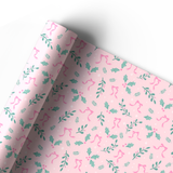 PINK XMAS BOWS | PREMIUM LEATHERETTE FABRIC