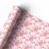 CANDY CANE BOWS | PREMIUM LEATHERETTE FABRIC