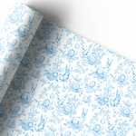 BLUE BUNNY TOILE DE JOUY | PREMIUM LEATHERETTE FABRIC - Eliza Henri