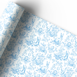 BLUE BUNNY TOILE DE JOUY | PREMIUM LEATHERETTE FABRIC - Eliza Henri