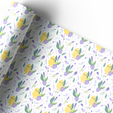 CUTE VIOLET FLORAL CHICKS | PREMIUM LEATHERETTE FABRIC - Eliza Henri