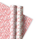 CANDY CANE BOWS | PREMIUM LEATHERETTE FABRIC