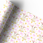 STRIPEY LITTLE BOW LAMB | PREMIUM LEATHERETTE FABRIC - Eliza Henri
