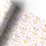 STRIPEY LITTLE BOW LAMB | PREMIUM LEATHERETTE FABRIC - Eliza Henri